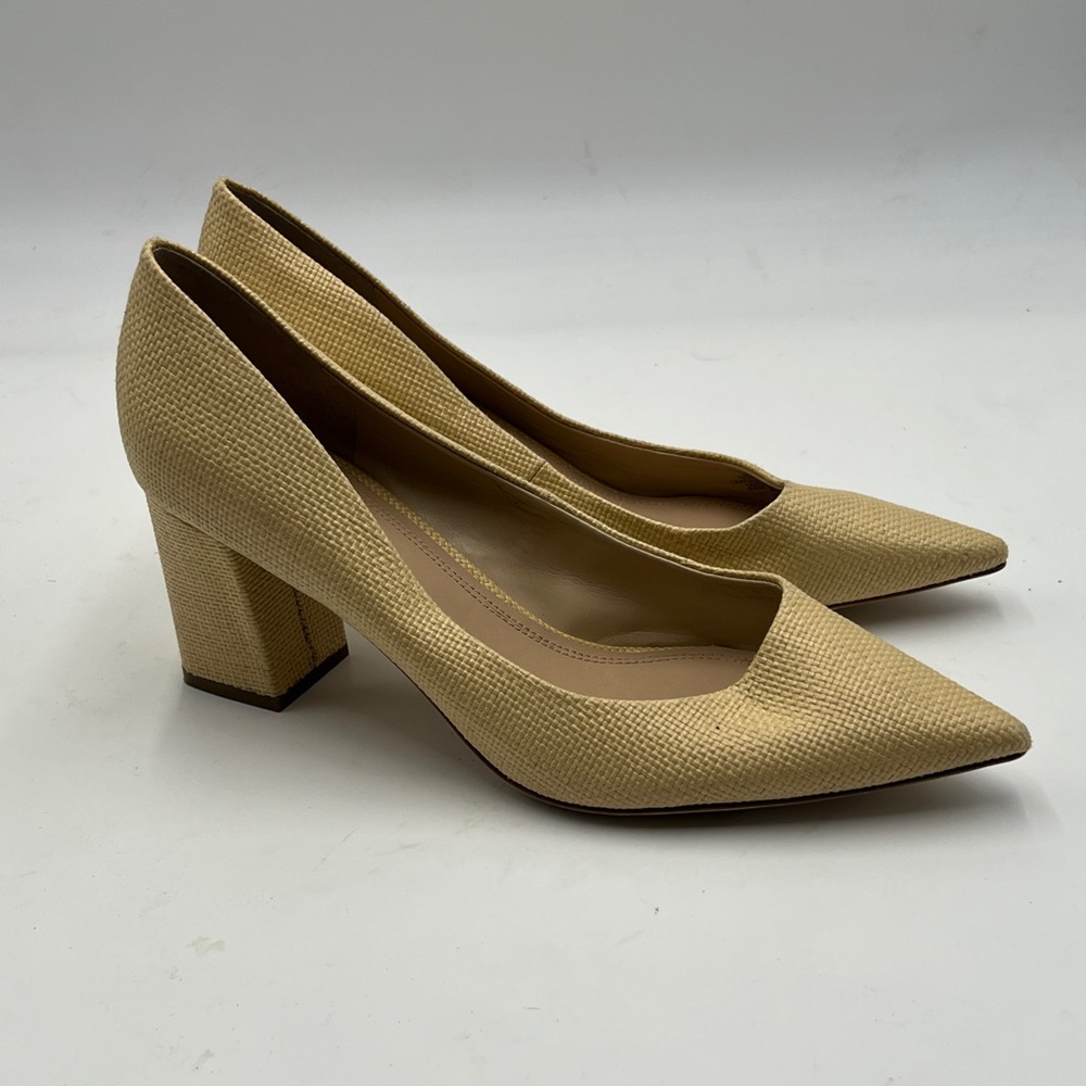 Marc Fisher Cream Block Heel Pumps